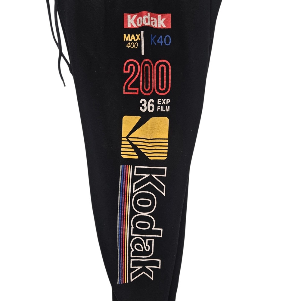 Kodak Black Graphic Jogger Sweatpants Mens XL Camera Film Logo Fleece Cotton